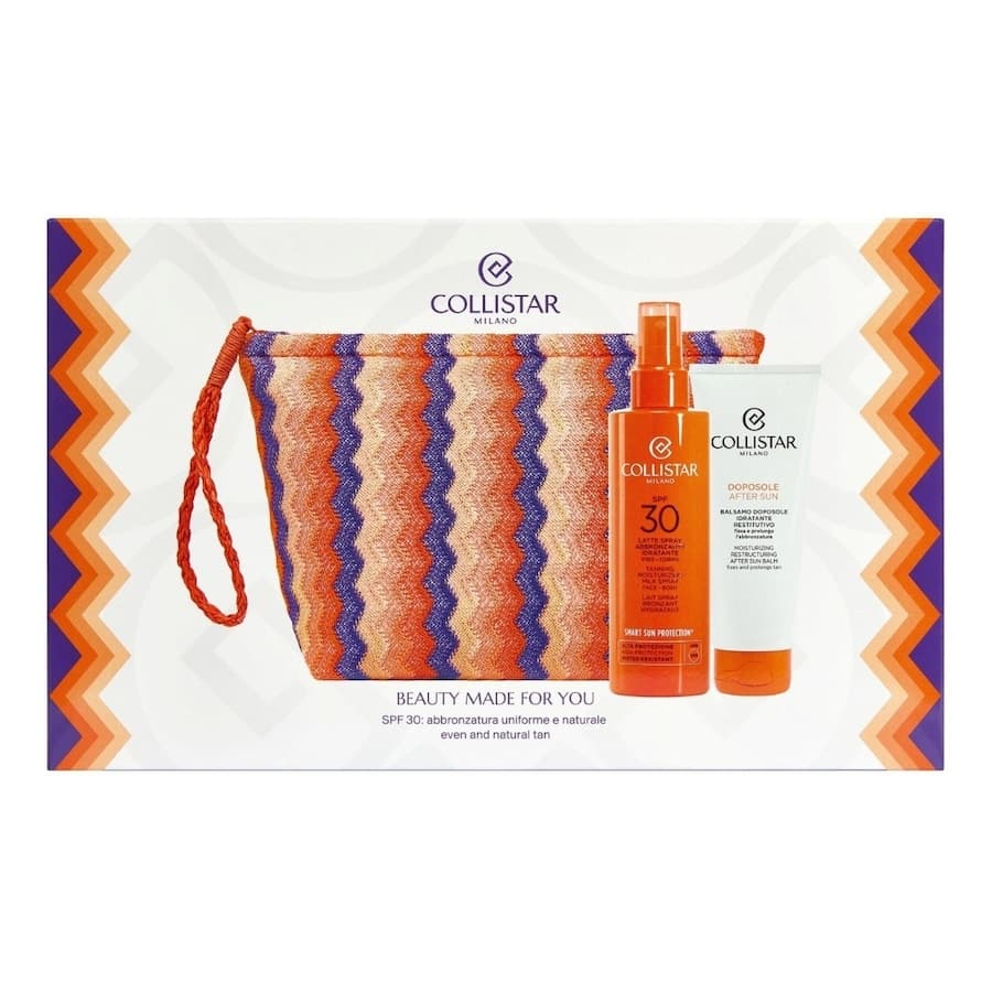 ZESTAW NAWILŻAJĄCE MLECZKO DO OPALANIA TWARZ/CIAŁO SPF SPF 30 + NAWILŻAJĄCY KREM PO OPALANIU + KOSMETYCZKA Zestawy prezentowe 1 ct Damski