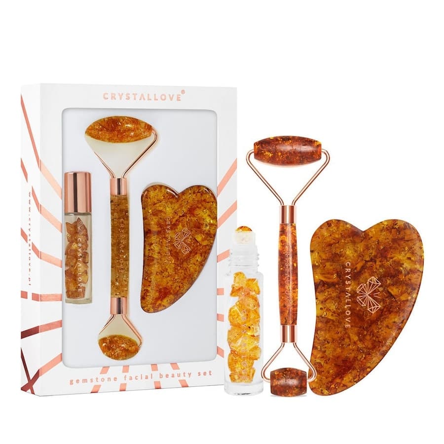 Cognac amber beauty set Urządzenia do masażu twarzy 1 ct