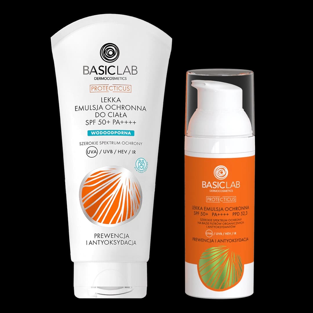 Zestaw: Pełna ochrona przeciwsłoneczna z lekką emulsją SPF 50+