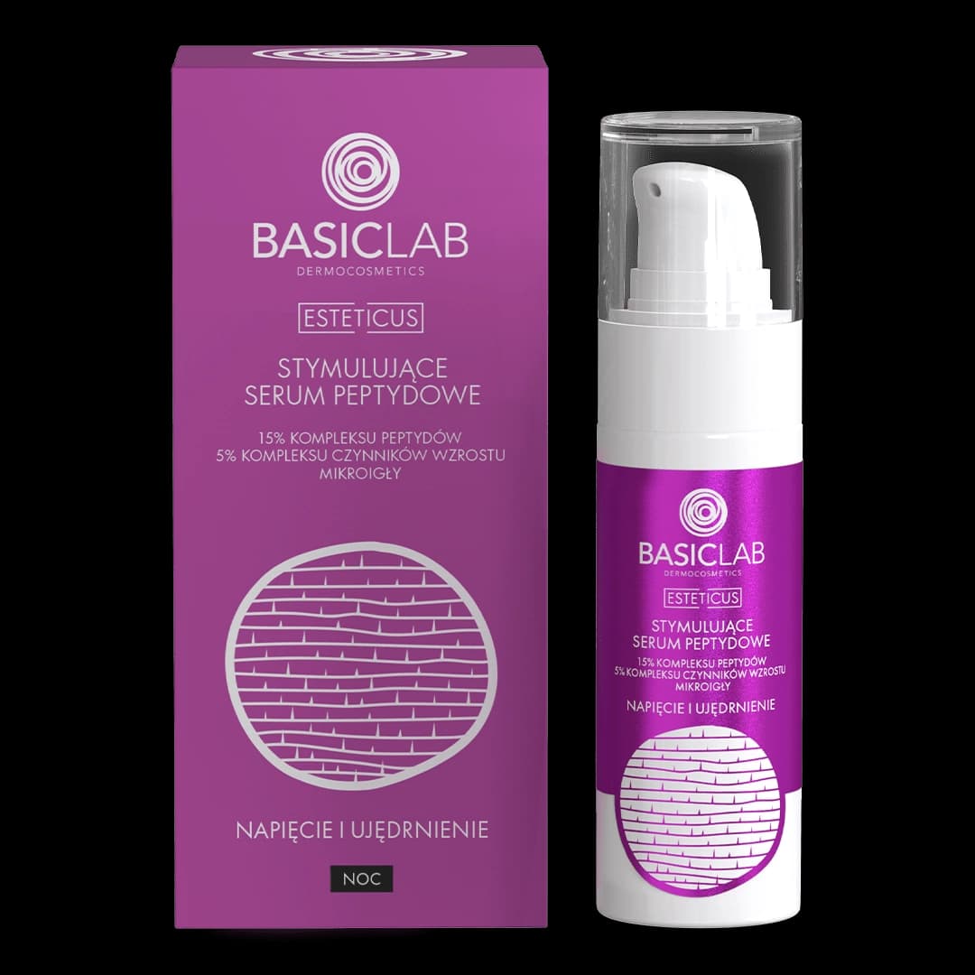 BasicLab Esteticus 15% Kompleksu Peptydów Stymulujące serum do twarzy na noc