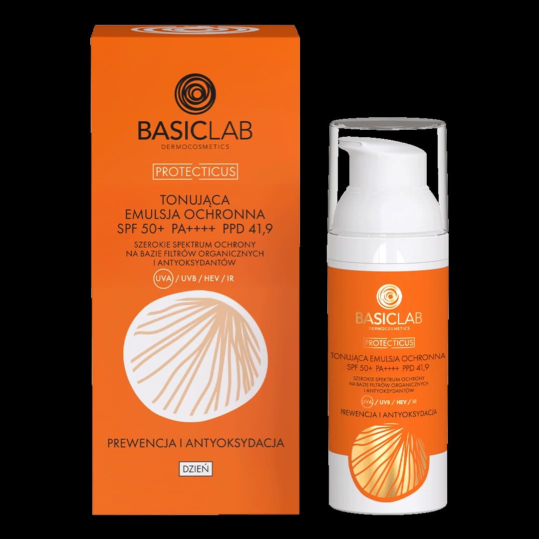 Proteticus, tonująca emulsja ochronna SPF 50+ PA++++ PPD 41,9 Prewencja i Antyoksydacja