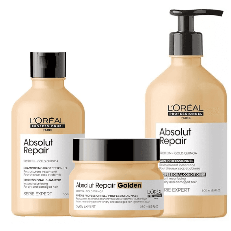 Absolut Repair | Rytuał do włosów zniszczonych: szampon + odżywka + maska