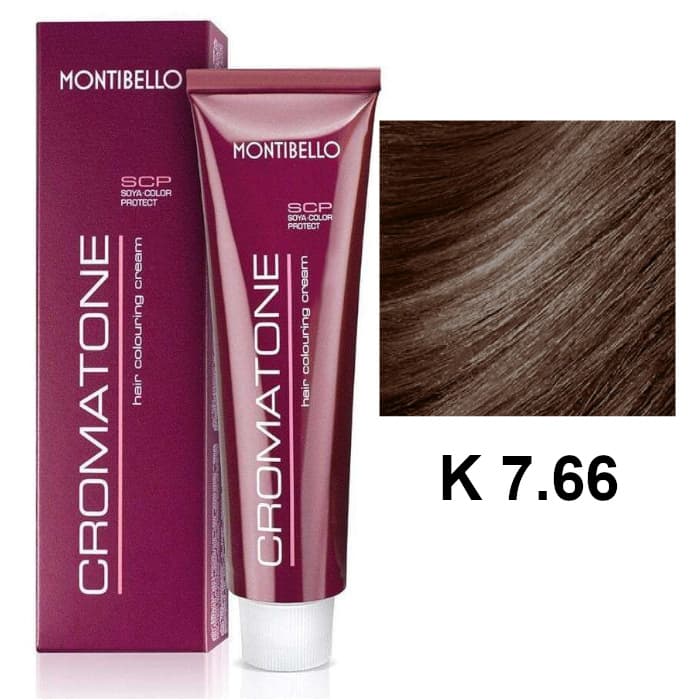 Cromatone K | Trwała farba do włosów - kolor K 7.66 intensywny kasztanowy blond