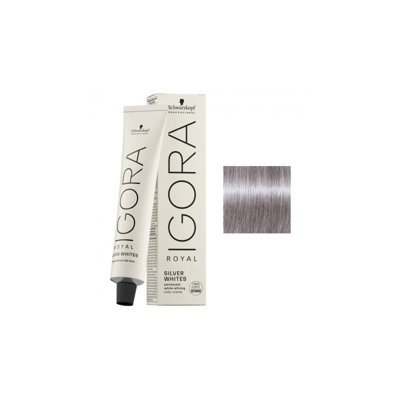 IGORA ROYAL Absolutes Silver White Farba do srebrnych włosów - Grey Lilac