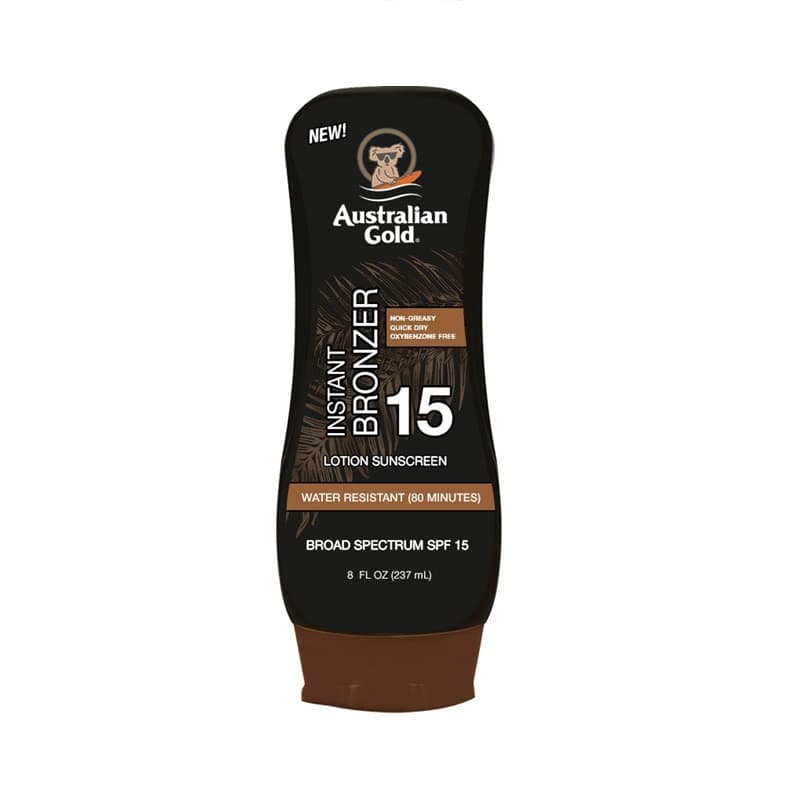 Sunscreen SPF15 lotion with bronzer