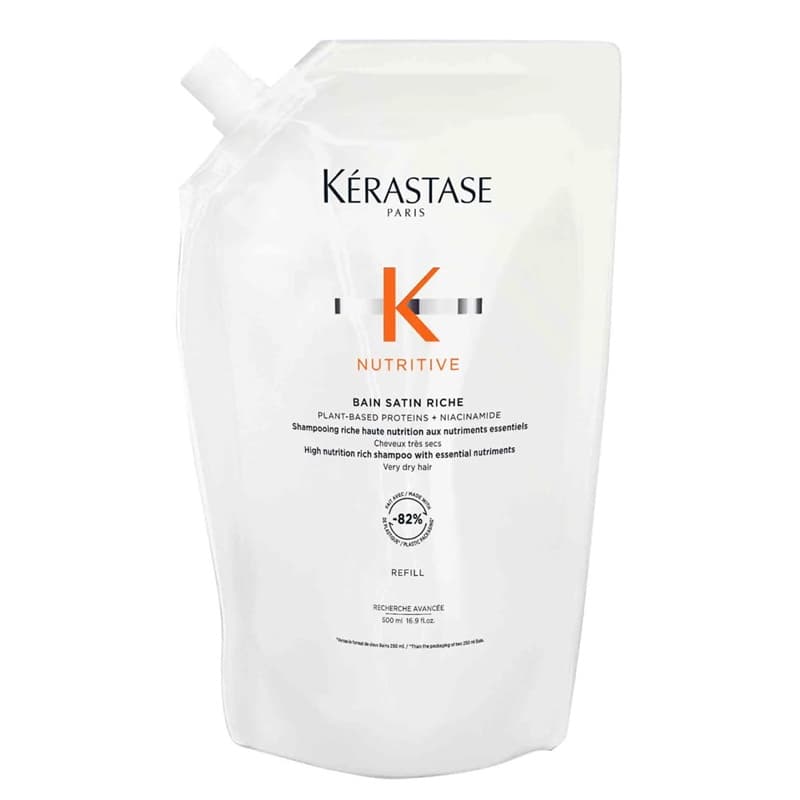 NUTRITIVE BAIN SATIN RICHE REFILL Wzbogacona kąpiel odżywcza do włosów bardzo suchych, normalnych i grubych