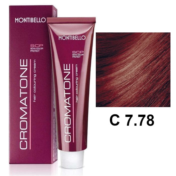 Cromatone C | Trwała farba do włosów - kolor C 7.78 purpurowy czerwony blond