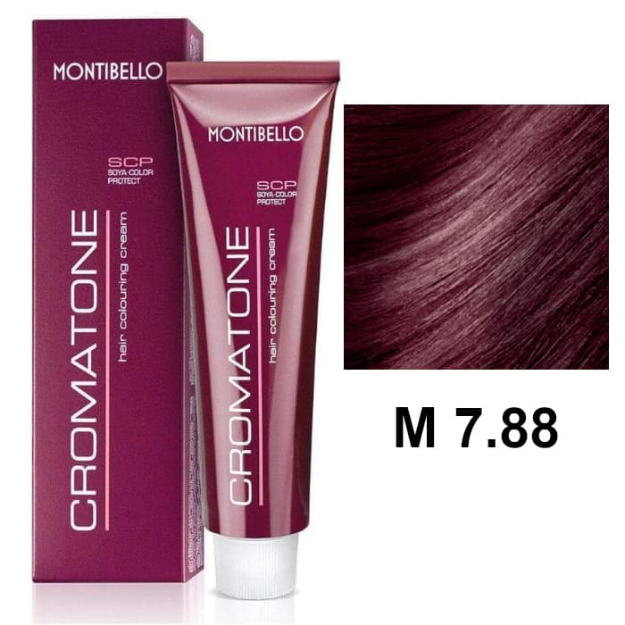 Cromatone M | Trwała farba do włosów - kolor M 7.88 intensywny purpurowy blond