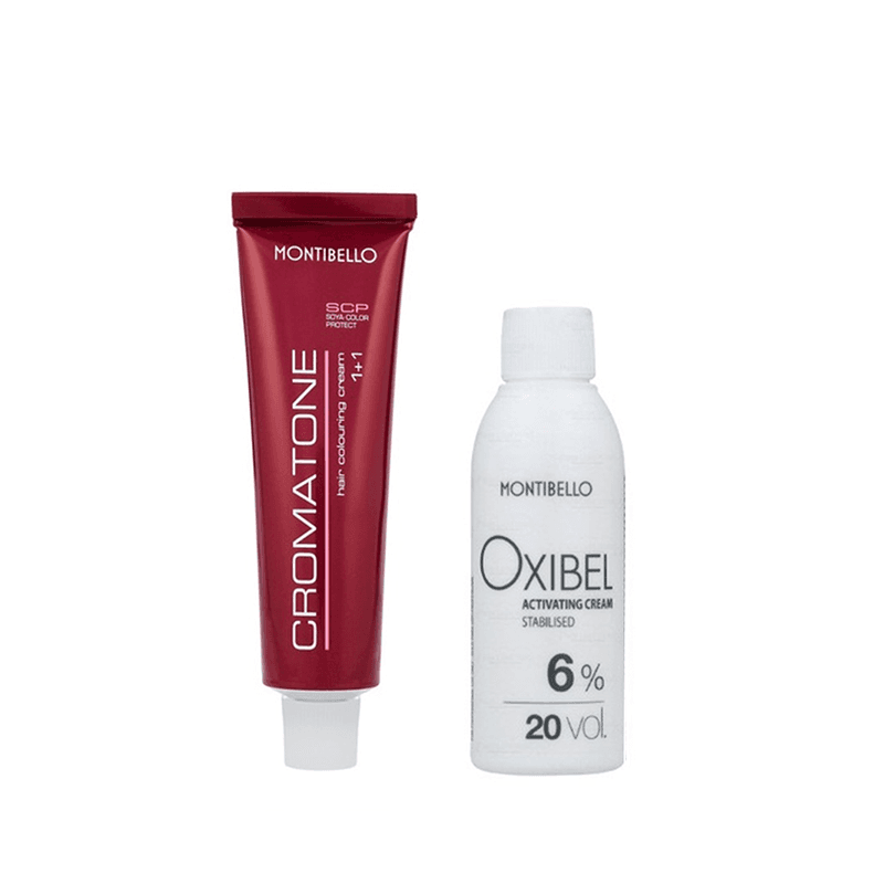 Cromatone N + Oxibel | Zestaw do koloryzacji: krem koloryzujący - kolor: 3 + aktywator