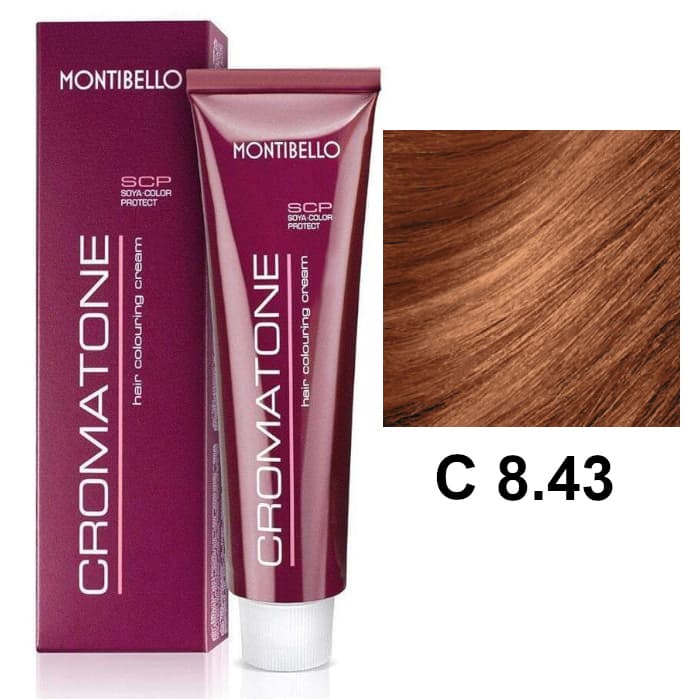 Cromatone C | Trwała farba do włosów - kolor C 8.43 złoty miedziany jasny blond