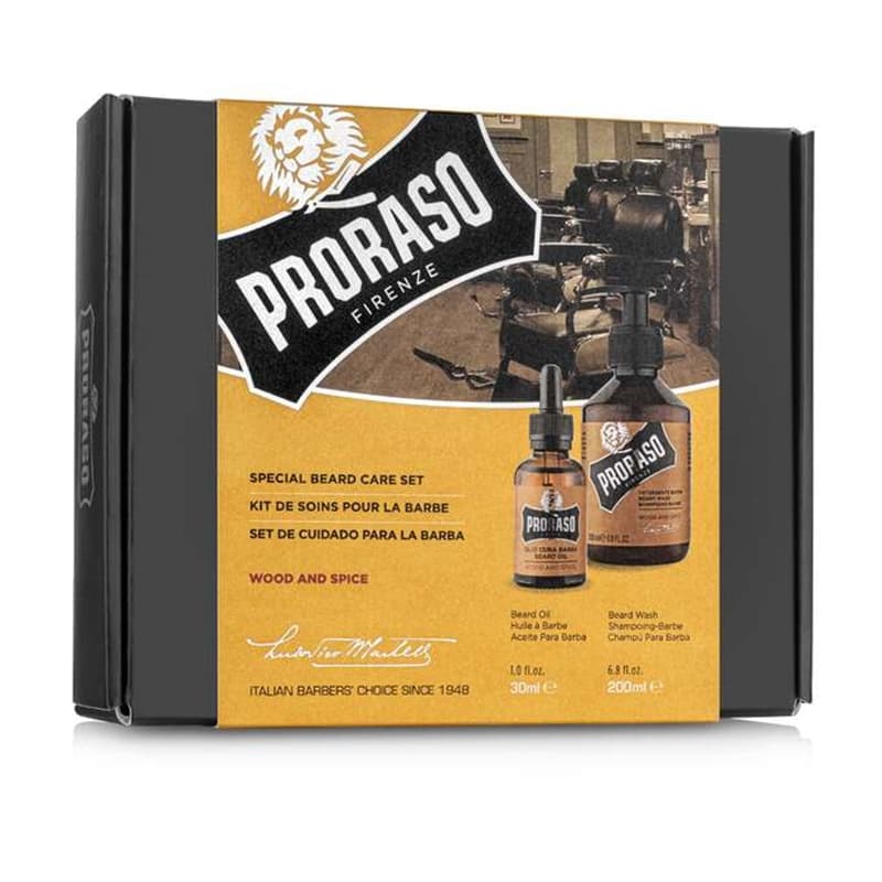 Duo Pack Wood and Spice | Zestaw do pielęgnacji brody: olejek do brody i szampon
