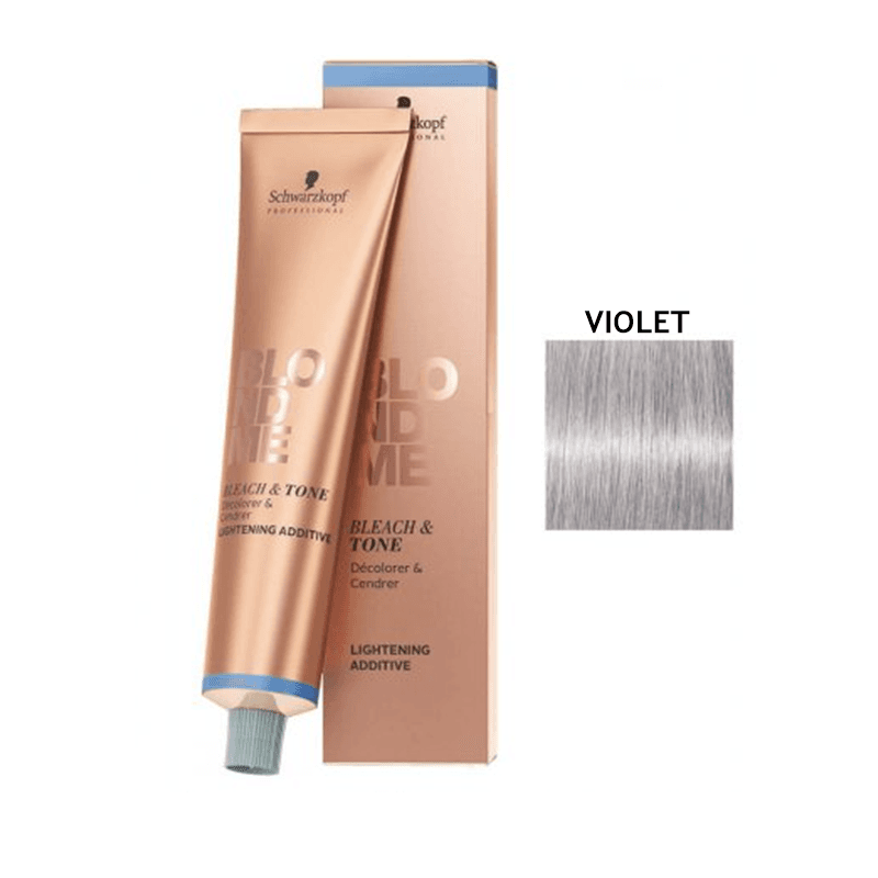 BLONDME Bleach&Tone Krem tonujący i rozjaśniający do włosów blond - Violet Additive