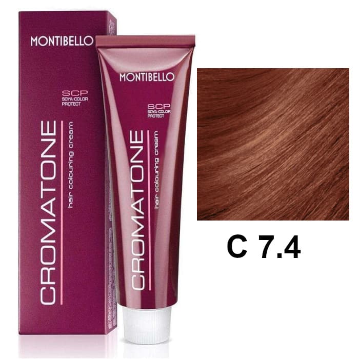 Cromatone C | Trwała farba do włosów - kolor C 7.4 miedziany blond