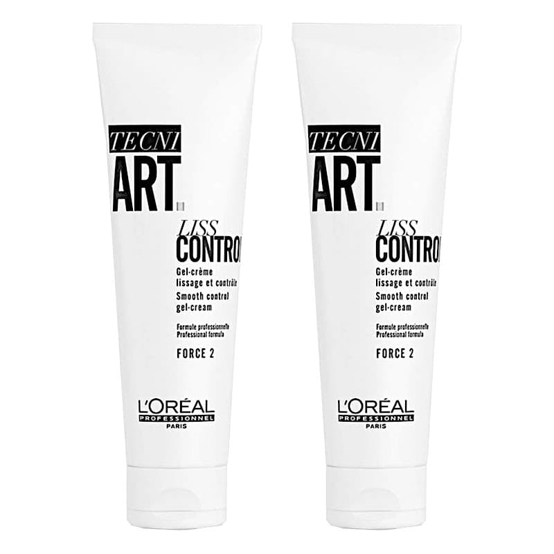 Liss Control | Zestaw: wygładzający żel-krem do włosów falowanych, puszących się i kręconych