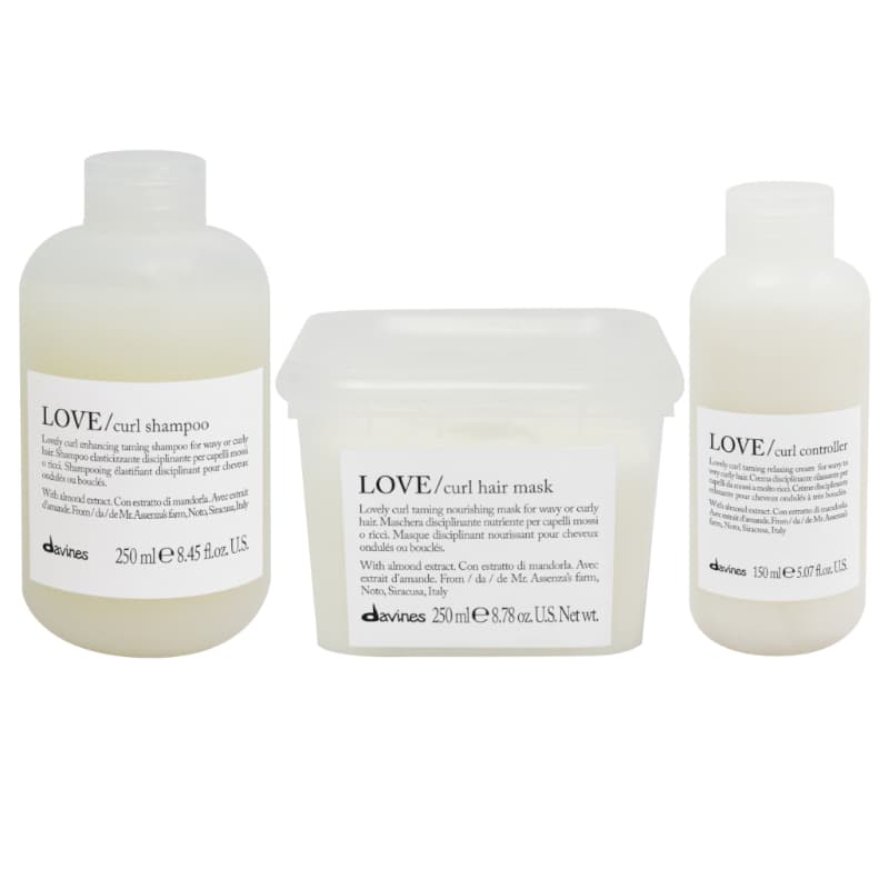 Love Curl | Zestaw podkreślający skręt włosów: szampon + maska + krem podkreślający skręt włosów