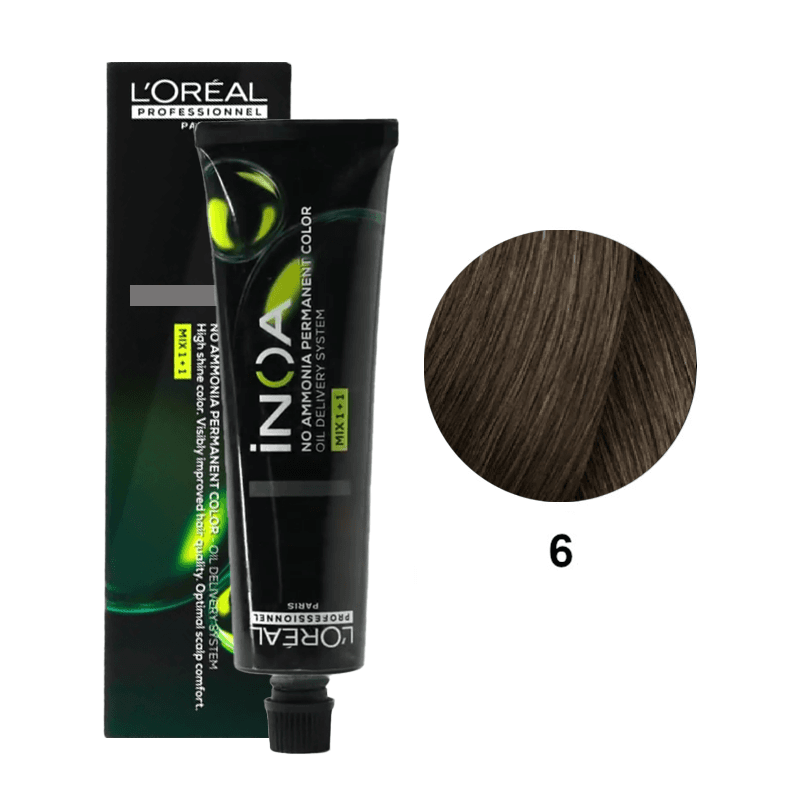 iNOA 6 | Bezamoniakowa trwała farba do włosów - kolor 6 ciemny blond