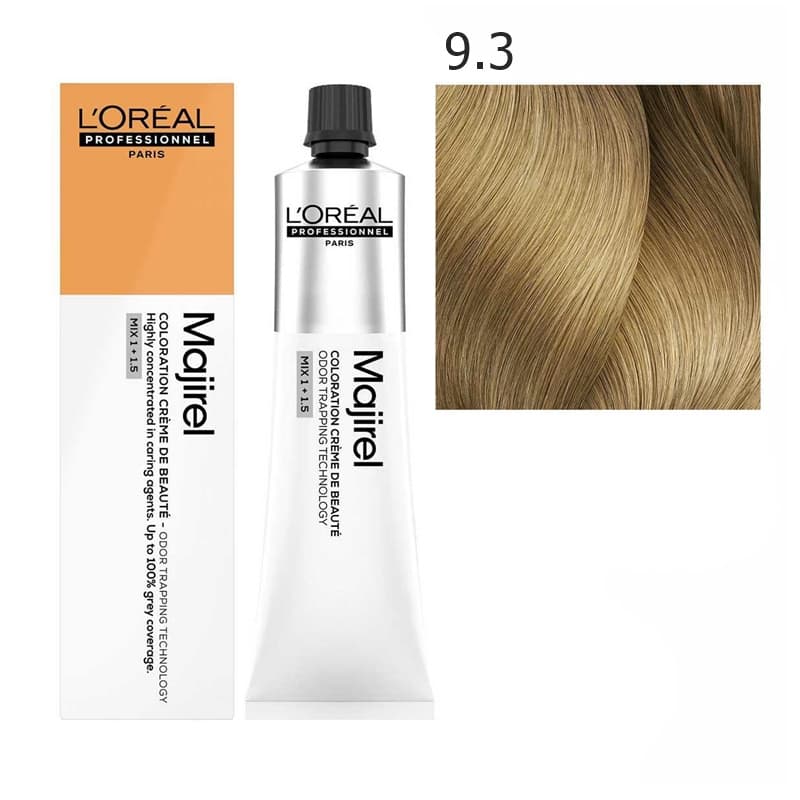 Majirel | Trwała farba do włosów - kolor 9.3 bardzo jasno blond złocisty