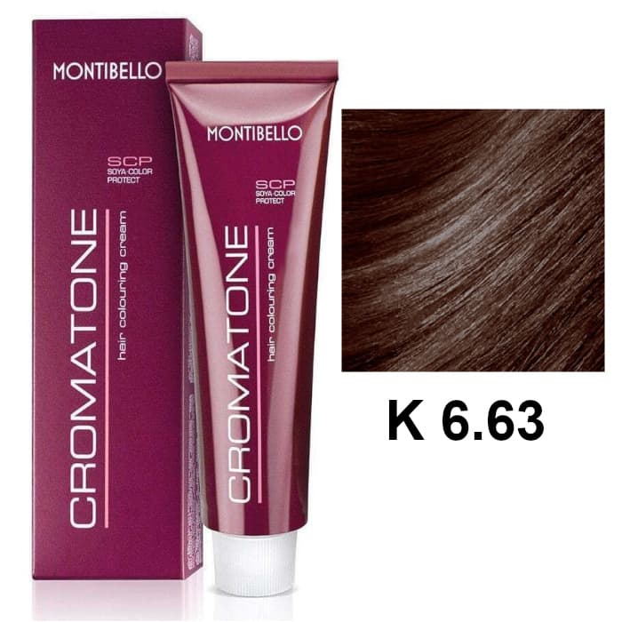 Cromatone K | Trwała farba do włosów - kolor K 6.63 złoty kasztanowy ciemny blond