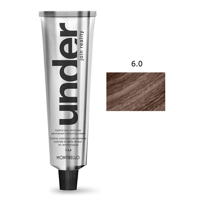 Under | Profesjonalna wegańska farba do włosów 6.0 - naturalny ciemny blond