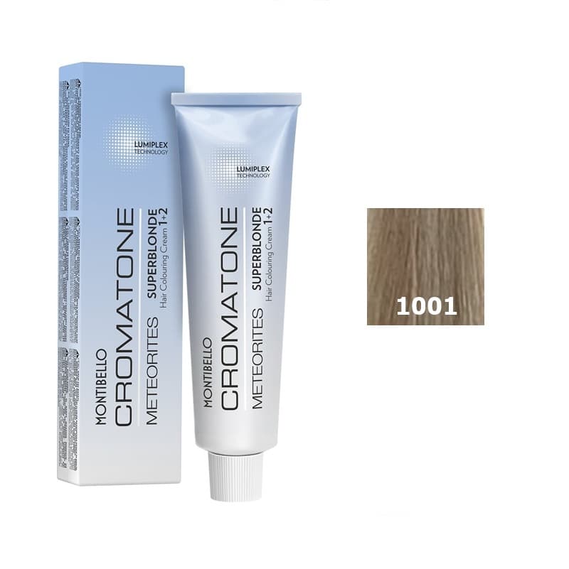 Cromatone Meteorites Super Blonde | Trwała farba do włosów kolor 1001 - popielaty super blond