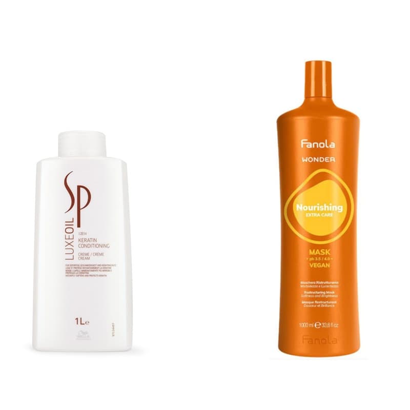 Luxe Oil + Wonder Nourishing | Zestaw odżywczo-regenerujący: odżywka keratynowa + maska regenerująca