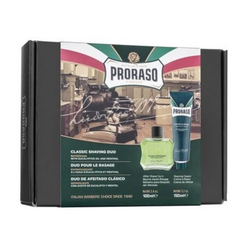Classic Shaving Duo Green | Zestaw do golenia: krem do golenia + lotion po goleniu