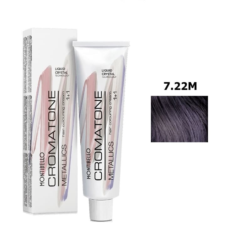 Cromatone Metallics | Trwała farba do włosów - kolor 7.22 głęboki opalizujący fiolet