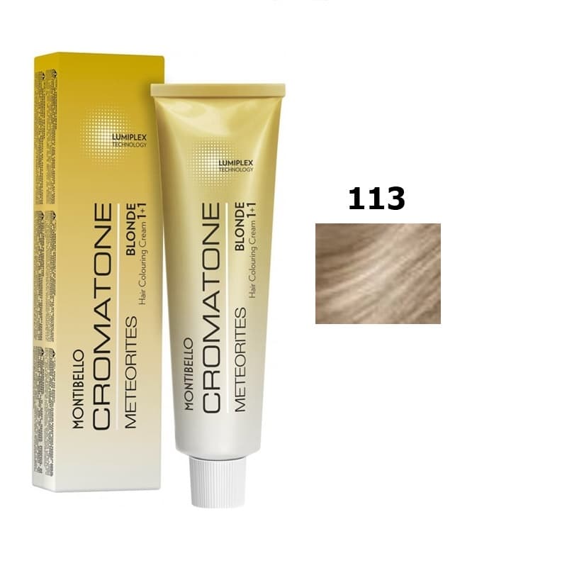 Cromatone Meteorites Blonde | Trwała farba do włosów kolor 113 rozjaśniający perłowo złoty blond