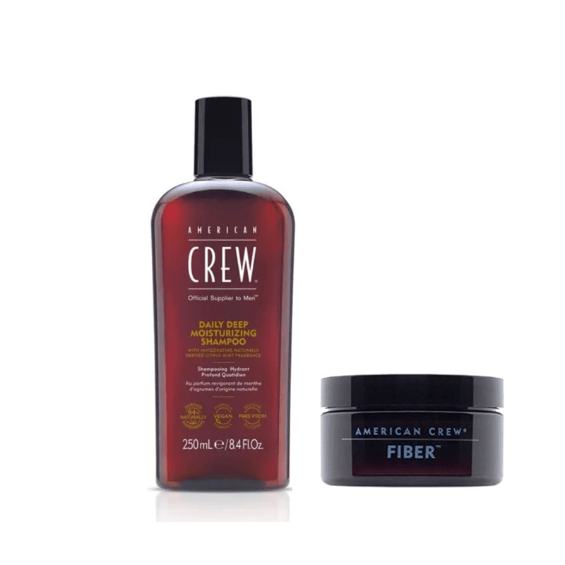 Daily Deep Moisturizing Shampoo + Fiber | Zestaw do codziennej pielęgnacji i stylizacji: szampon nawilżający + pasta stylizująca