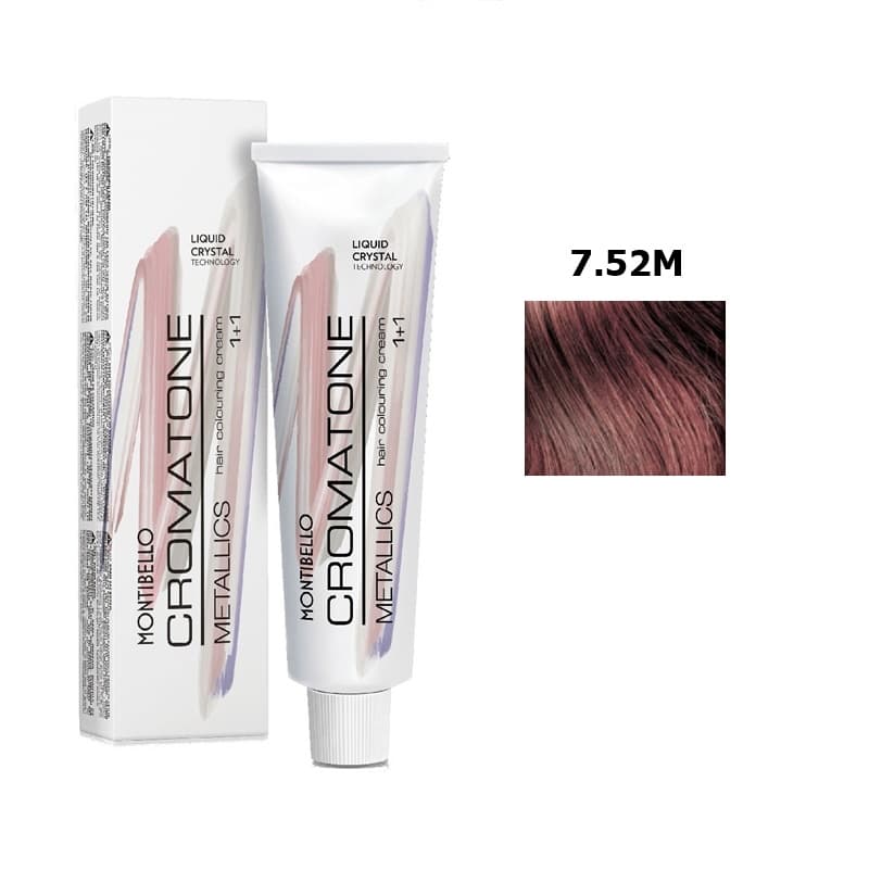 Cromatone Metallics | Trwała farba do włosów - kolor 7.52 metaliczny róż