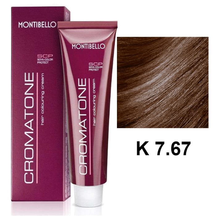 Cromatone K | Trwała farba do włosów - kolor K 7.67 czerwony kasztanowy blond
