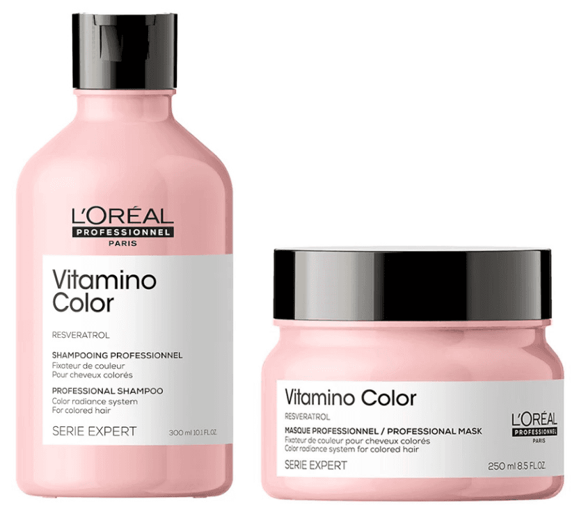 Vitamino Color | Szampon do włosów farbowanych + Maska do włosów farbowanych