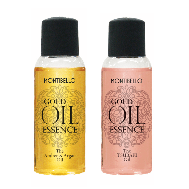 Gold Oil Essence | Zestaw do włosów suchych i matowych: olejek bursztyn i argan + olejek tsubaki