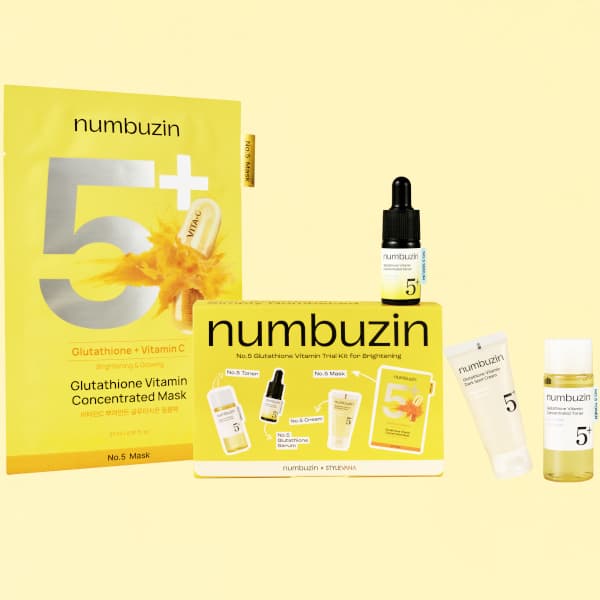 numbuzin - No.5+ Glutathione Vitamin Trial Kit for Brightening (Stylevana Exclusive) - 1 zestaw (4 produkty)