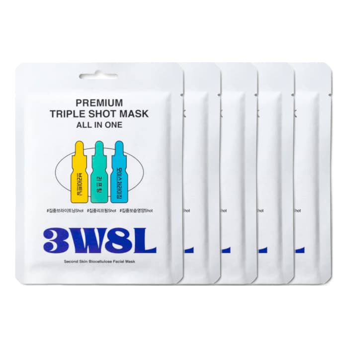 3W - Premium Triple Shot Mask All In One - (5ea) Set