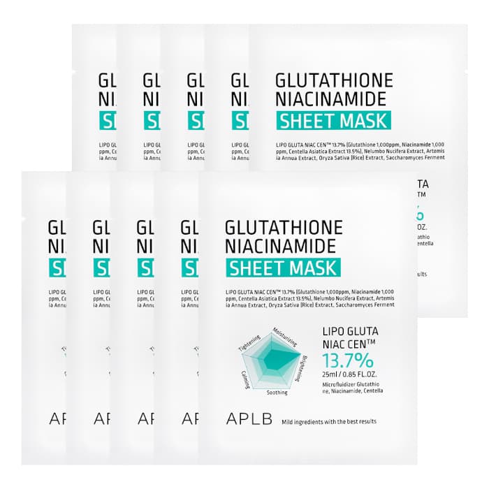 Glutathione Niacinamide Sheet Mask - (.) Set