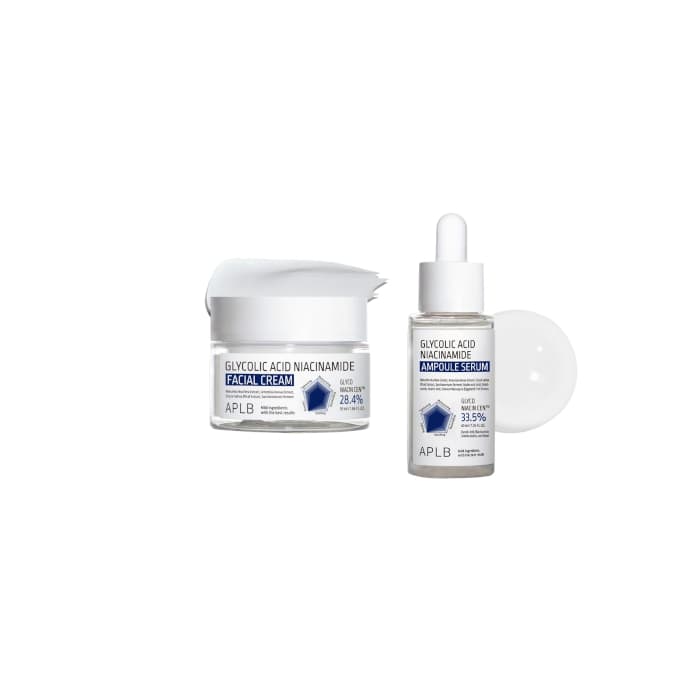 zestaw: Glycolic Acid Niacinamide serum ampułkowe do twarzy + Glycolic Acid Niacinamide krem do twarzy