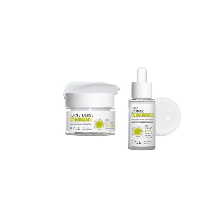 zestaw: PDRN Vitamin C serum ampułkowe do twarzy + PDRN Vitamin C krem do twarzy