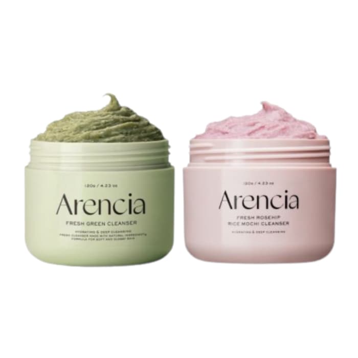 Fresh Green + Royal Rosehip Rice Mochi Cleanser — zestaw dwóch past do twarzy