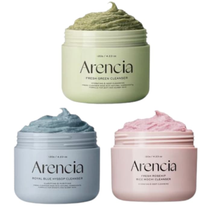 Fresh Green & Royal Roseship & Royal Blue Rice Mochi Cleanser - (.) Set