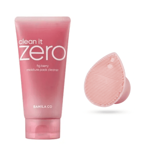 BANILA CO - Clean It Zero Fig Berry Moisture Pack Cleanser + Cleansing Brush - 1zestaw(2produkty)