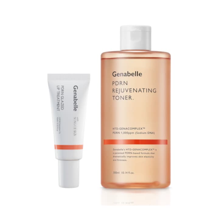 PDRN Glazed Lip Treatment - (1ea) & Rejuvenating Toner - (1ea) Set