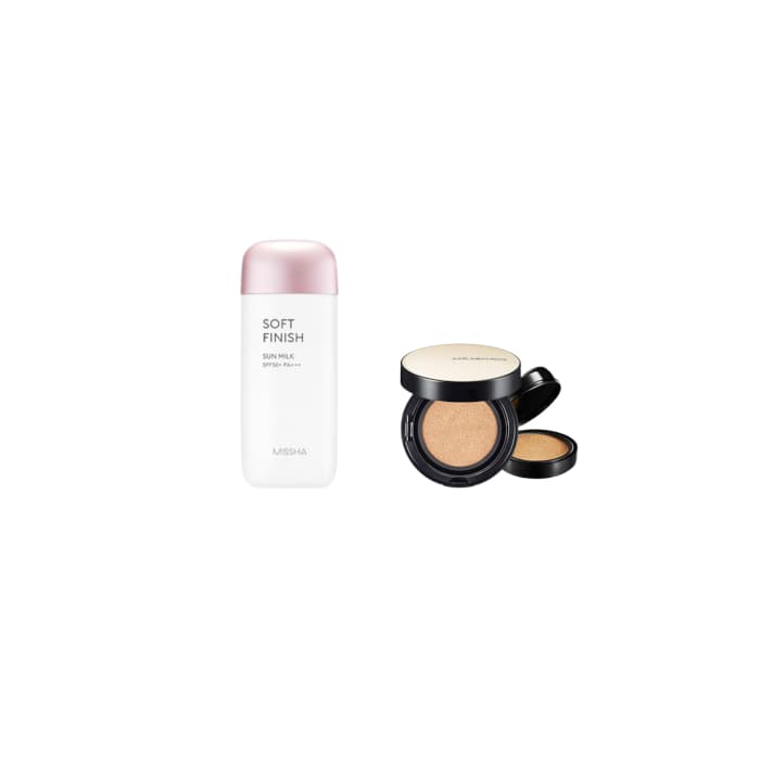 MISSHA - All-Around Safe Block Soft Finish Sun Milk SPF50+ PA+++ - X Jung Saem Mool - Essential Skin Nuder Long Wear