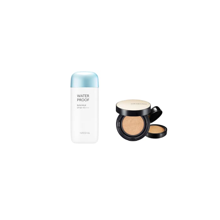 MISSHA - All-Around Safe Block Waterproof Sun Milk SPF 50+/PA++++ - X Jung Saem Mool - Essential Skin Nuder Long Wear