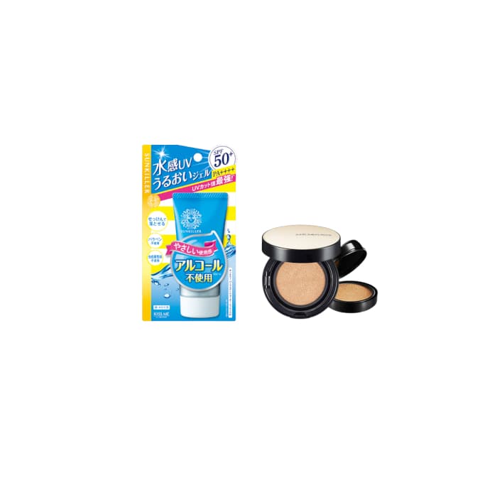 ISEHAN - Kiss Me Sunkiller Perfect Water Essence SPF50+ PA++++ - X Jung Saem Mool - Essential Skin Nuder Long Wear Cushion