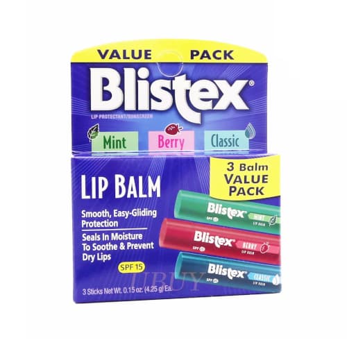 Medicated Lip Balm SPF 15 (Mint, Berry, Classic) -