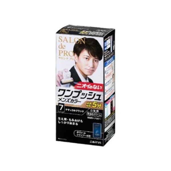 Salon De Pro One Push Men's Color - 1 zestaw - 7 Natural Black