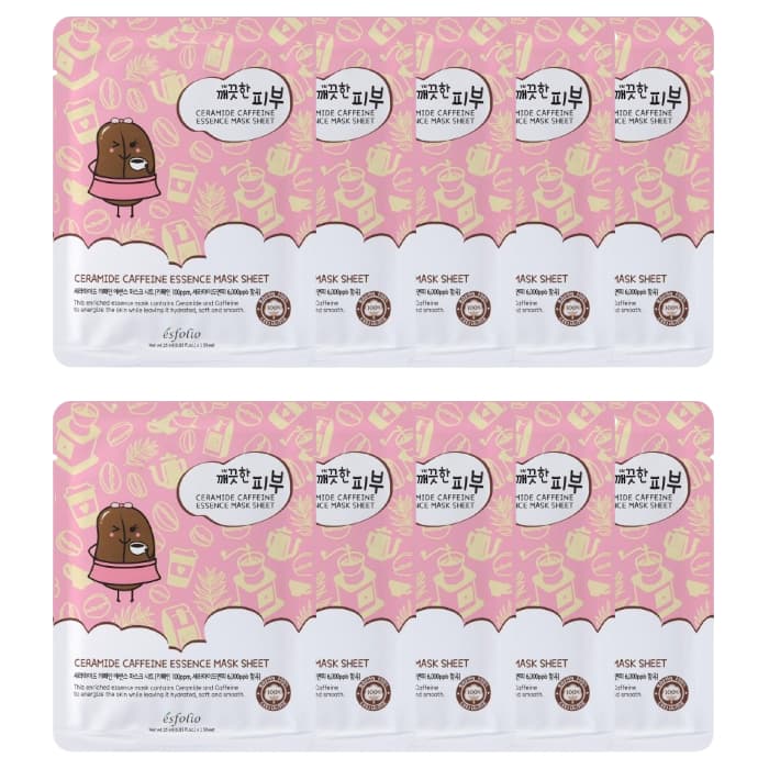 Pure Skin Essence Mask Sheet - - Ceramide Caffeine (.) Set