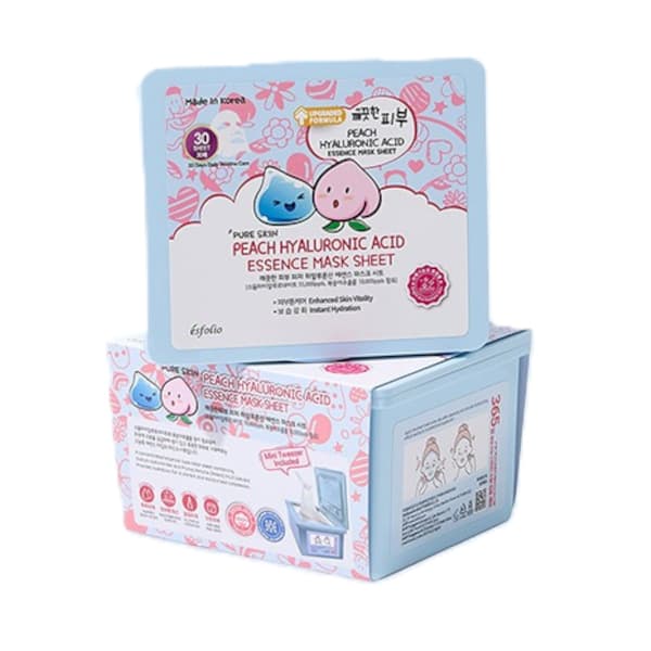 Maska w płachcie Pure Skin Peach z kwasem hialuronowym i esencją brzoskwiniową - / 30ea