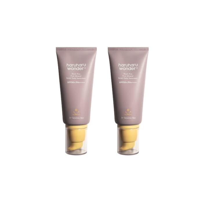 Black Rice Pure Mineral Relief Daily Sunscreen SPF50+ PA++++ - (.) Set